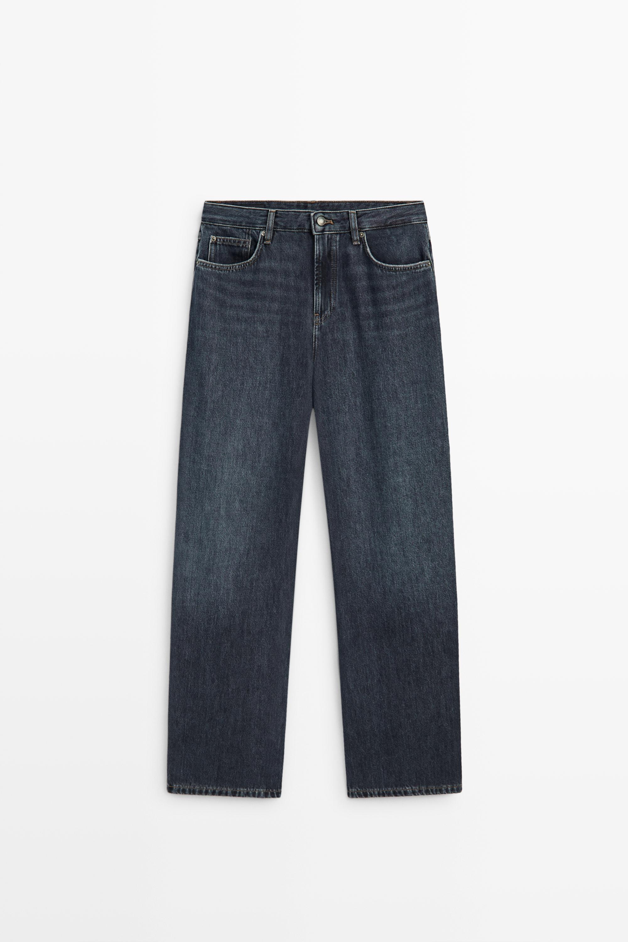 Jean barrel fit relaxed à taille haute