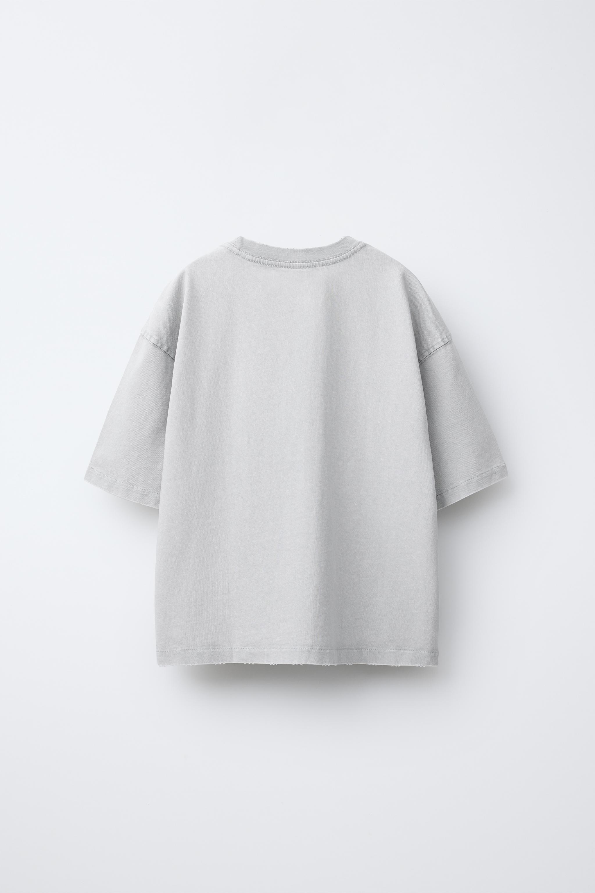 WASHED EFFECT POCKET T-SHIRT - Anthracite grey | ZARA United