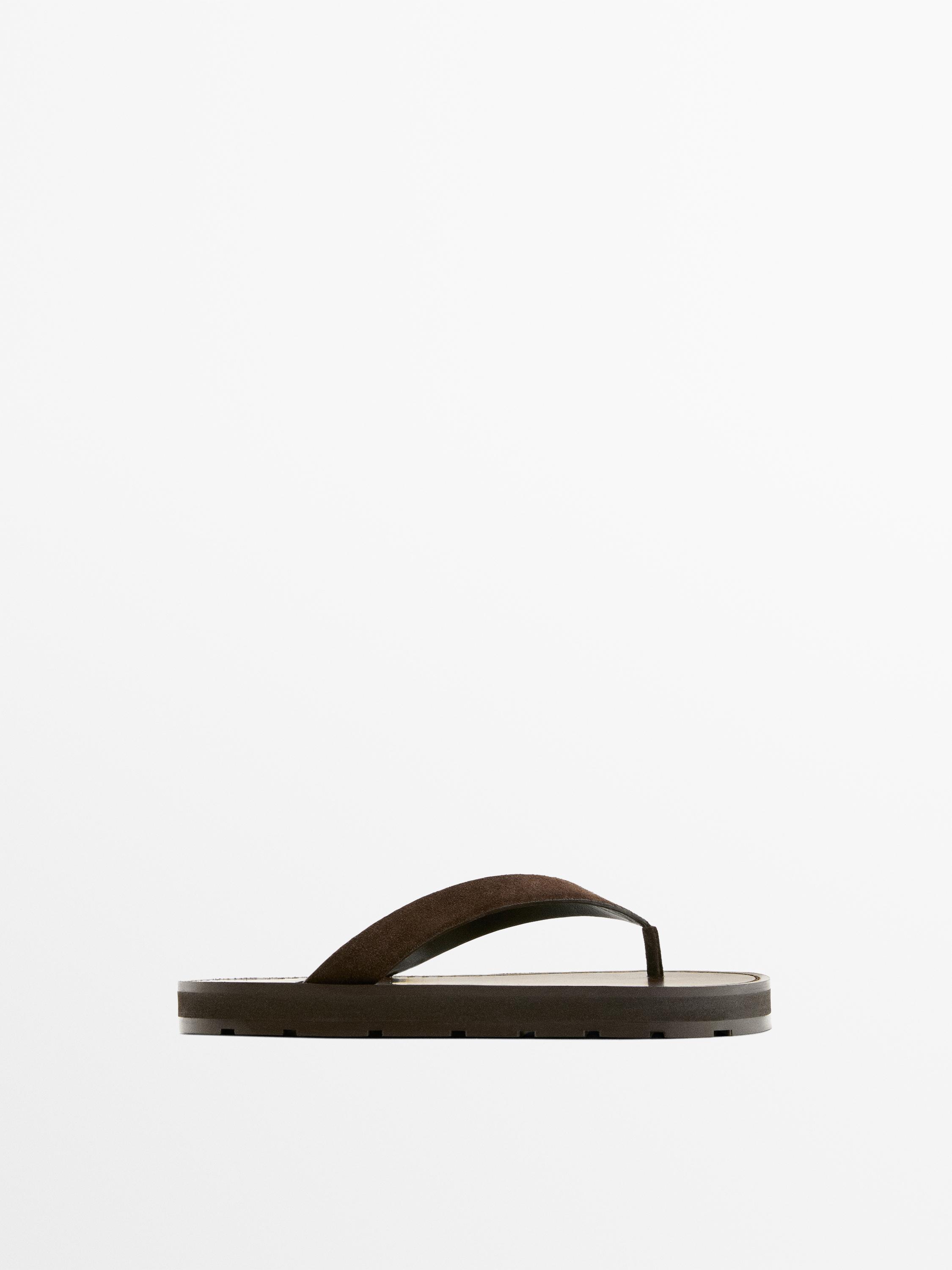Leather toe divider sandals