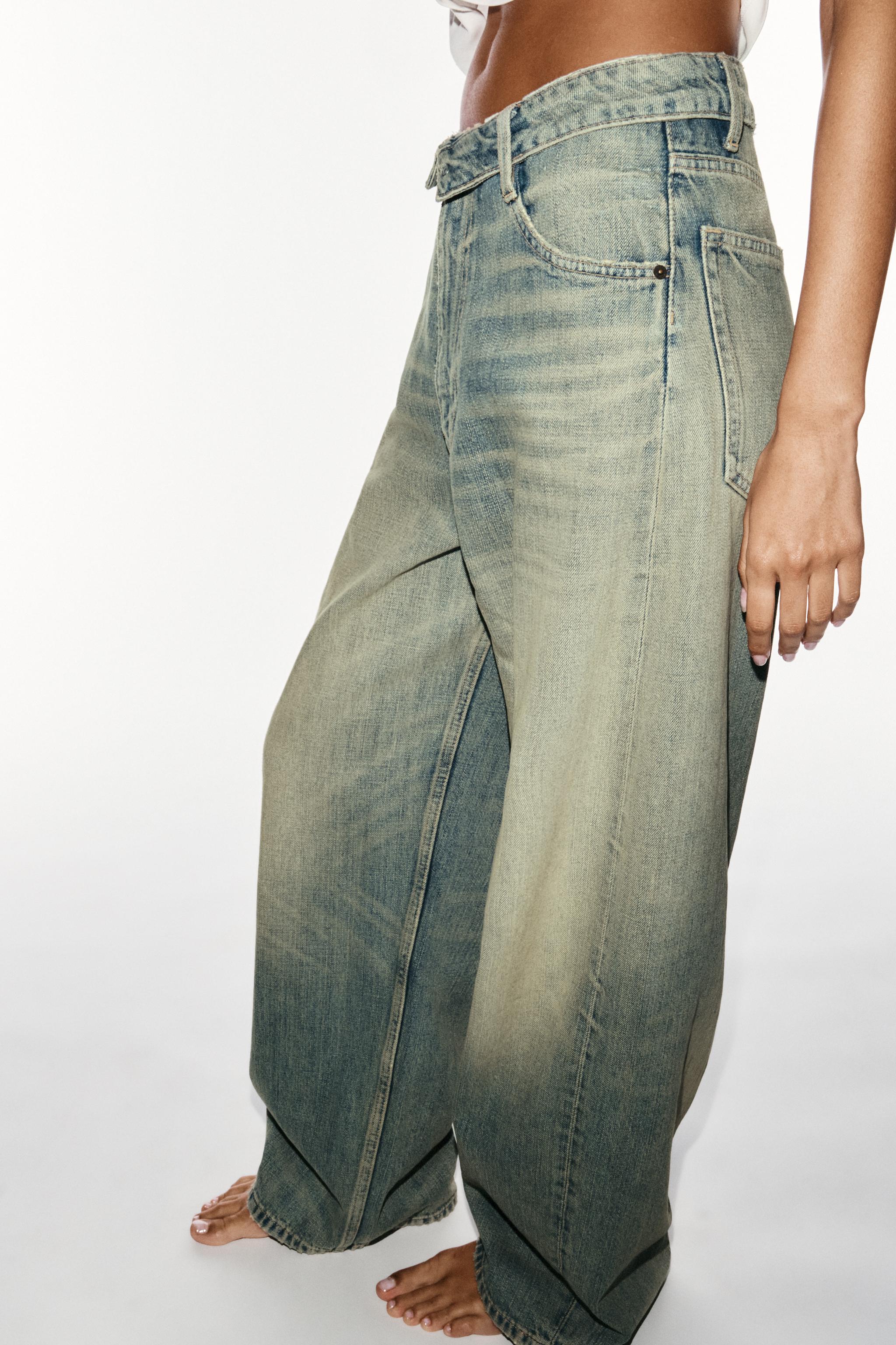 TRF MID-RISE FOLDED WAIST JEANS