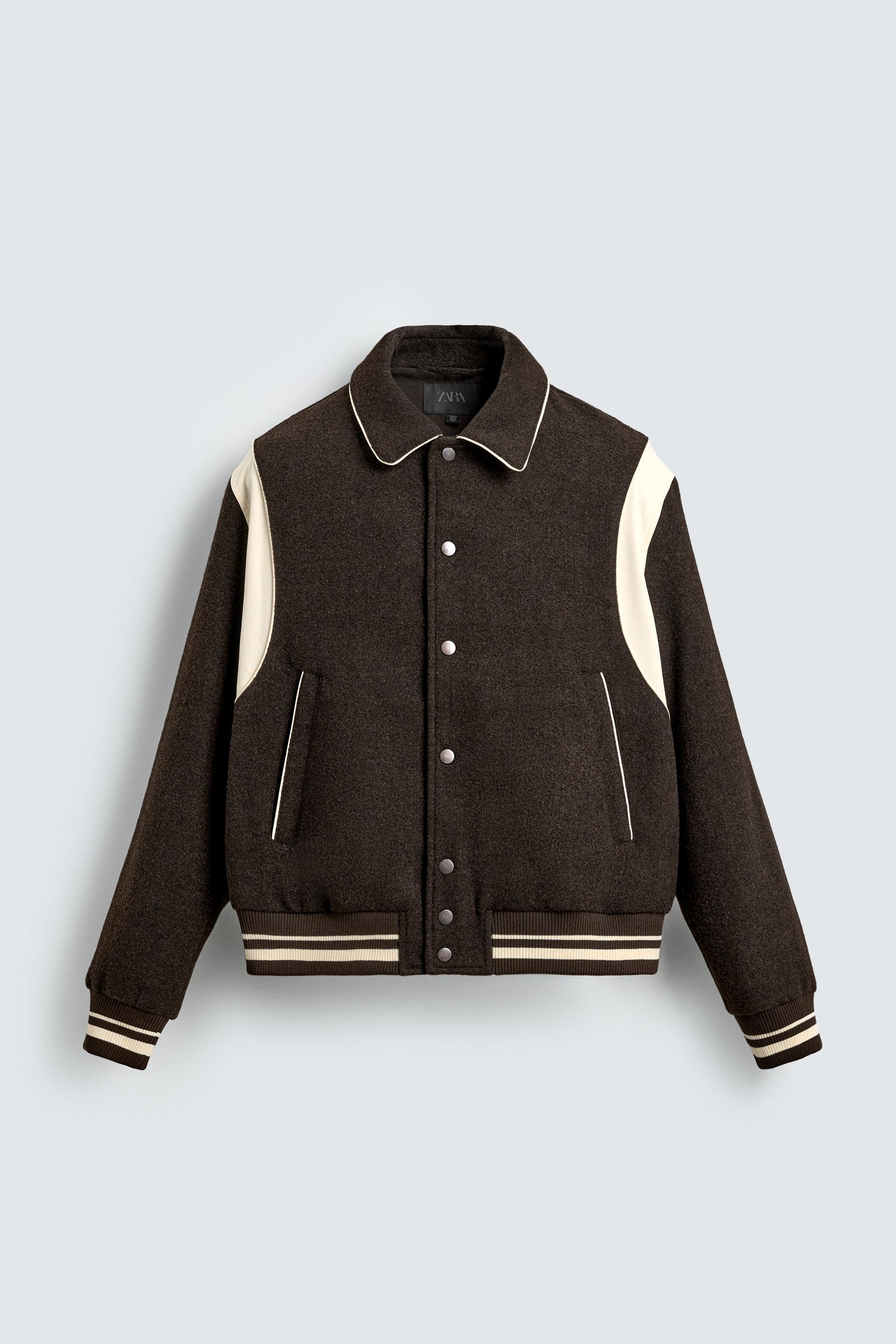 コントラストボンバージャケット - ブラウン | ZARA Japan / 日本