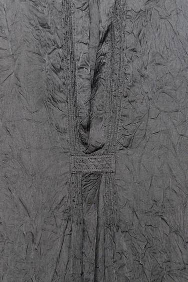 CHEMISE EFFET PLISSÉ ZW COLLECTION - Gris / Naturel de Zara - Image 6