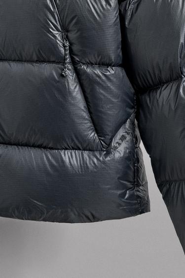 VESTE DOUDOUNE 100% PLUMES - Vert gris de Zara - Image 9