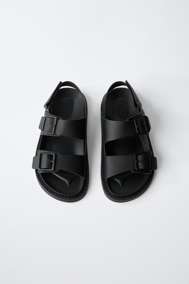 SANDALES À BOUCLES - Noir de Zara - Image 3
