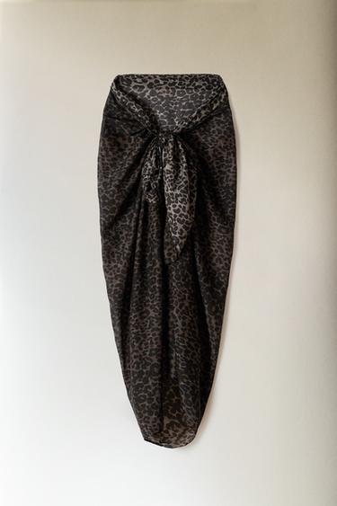 ANIMAL PRINT BEACH SARONG - Leopard by Zara - Image 4