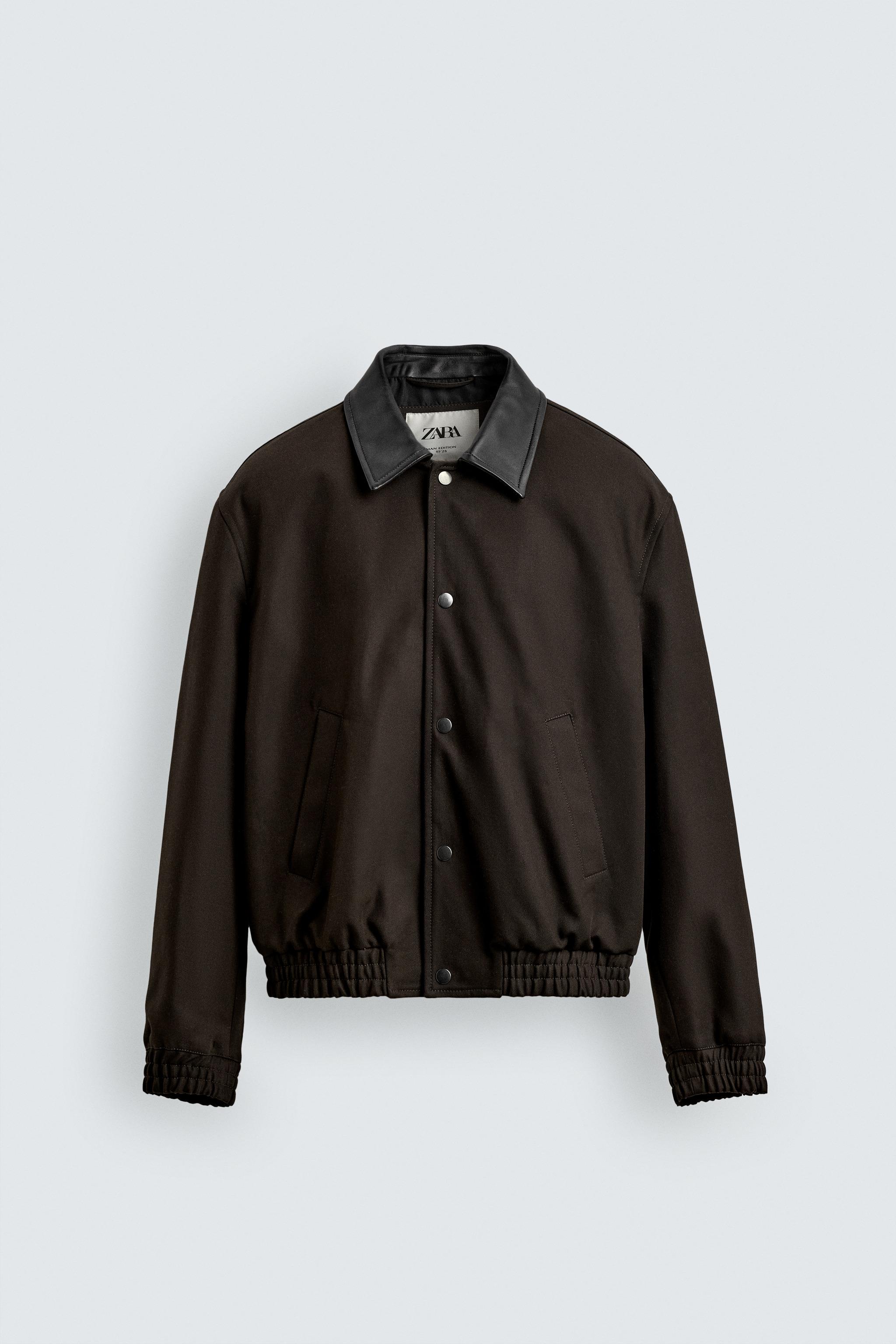 BLOUSON RELAXED FIT À COL BIMATIÈRE