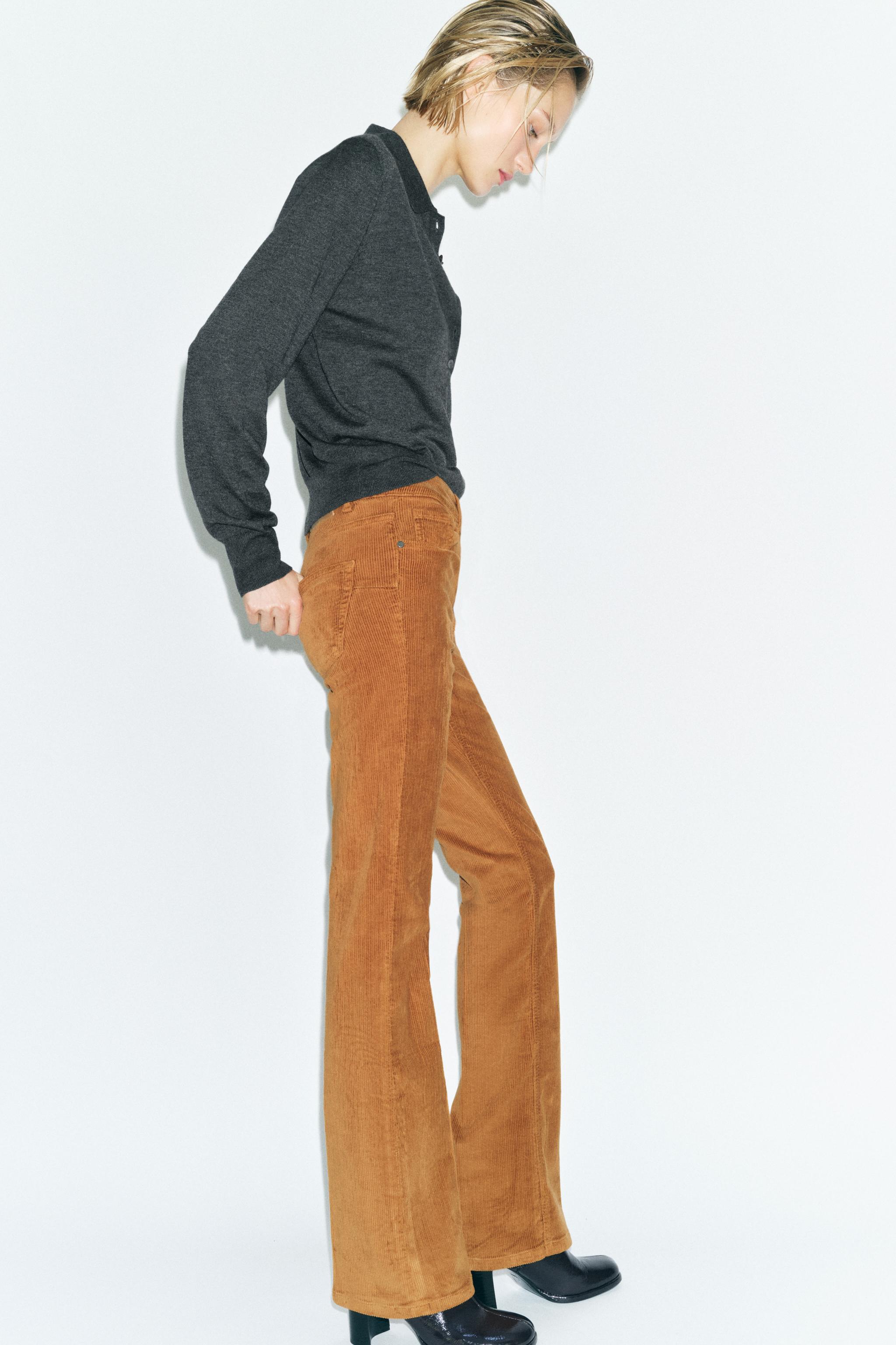 Zara Corduroy Trousers Pantalones Pana Mujer Zara Pantalon De Pana