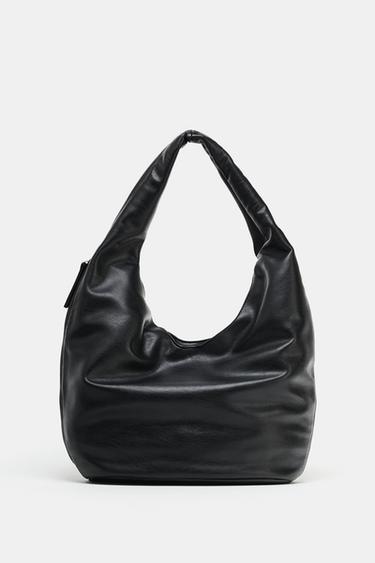 MAXI BUCKET BAG WITH SIDE ZIP - Black by Zara