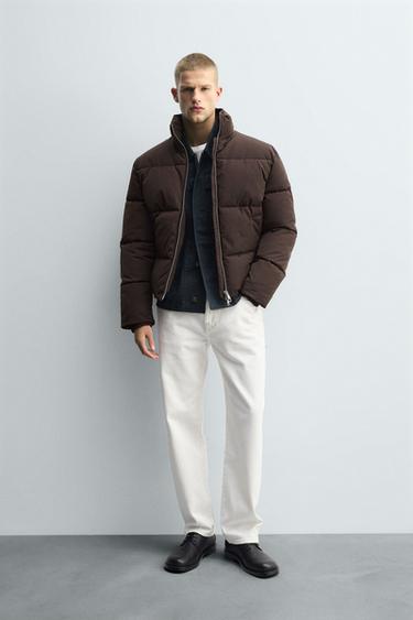 WATER-REPELLENT PUFFER JACKET - Chocolate by Zara