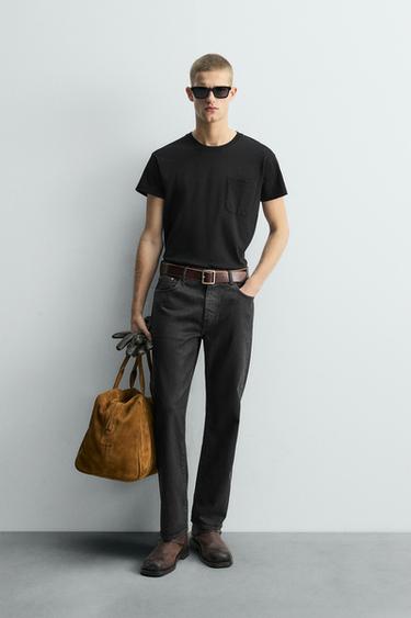 STRAIGHT ANKLE FIT LIMITED EDITION JEANS - Black by Zara