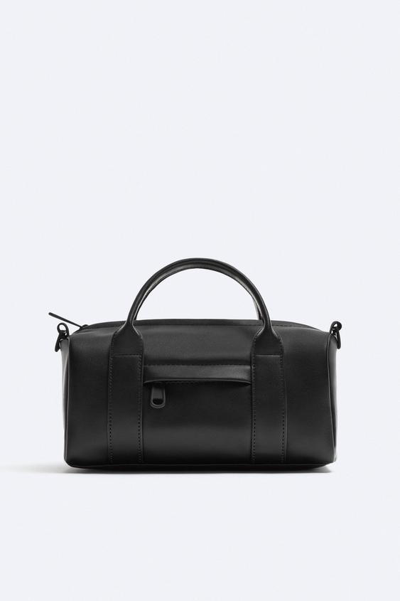 Leather duffle bag zara Clearance