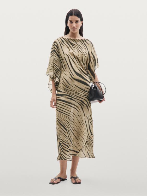 Long animal print dress