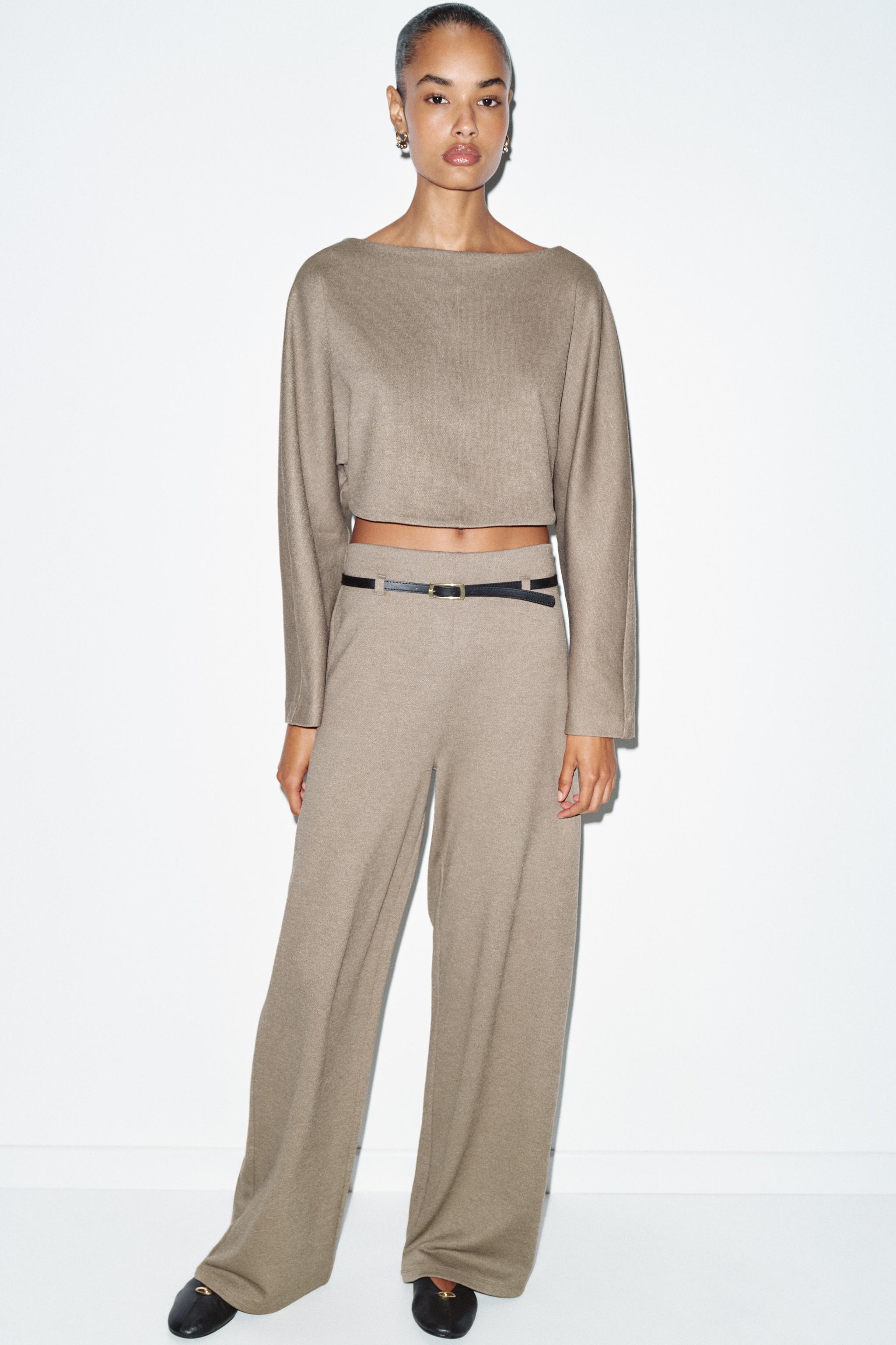 PANTALON PALAZZO AVEC CEINTURE