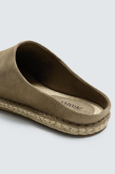 LEATHER CLOGS - Taupe Grey by Zara - Image 5