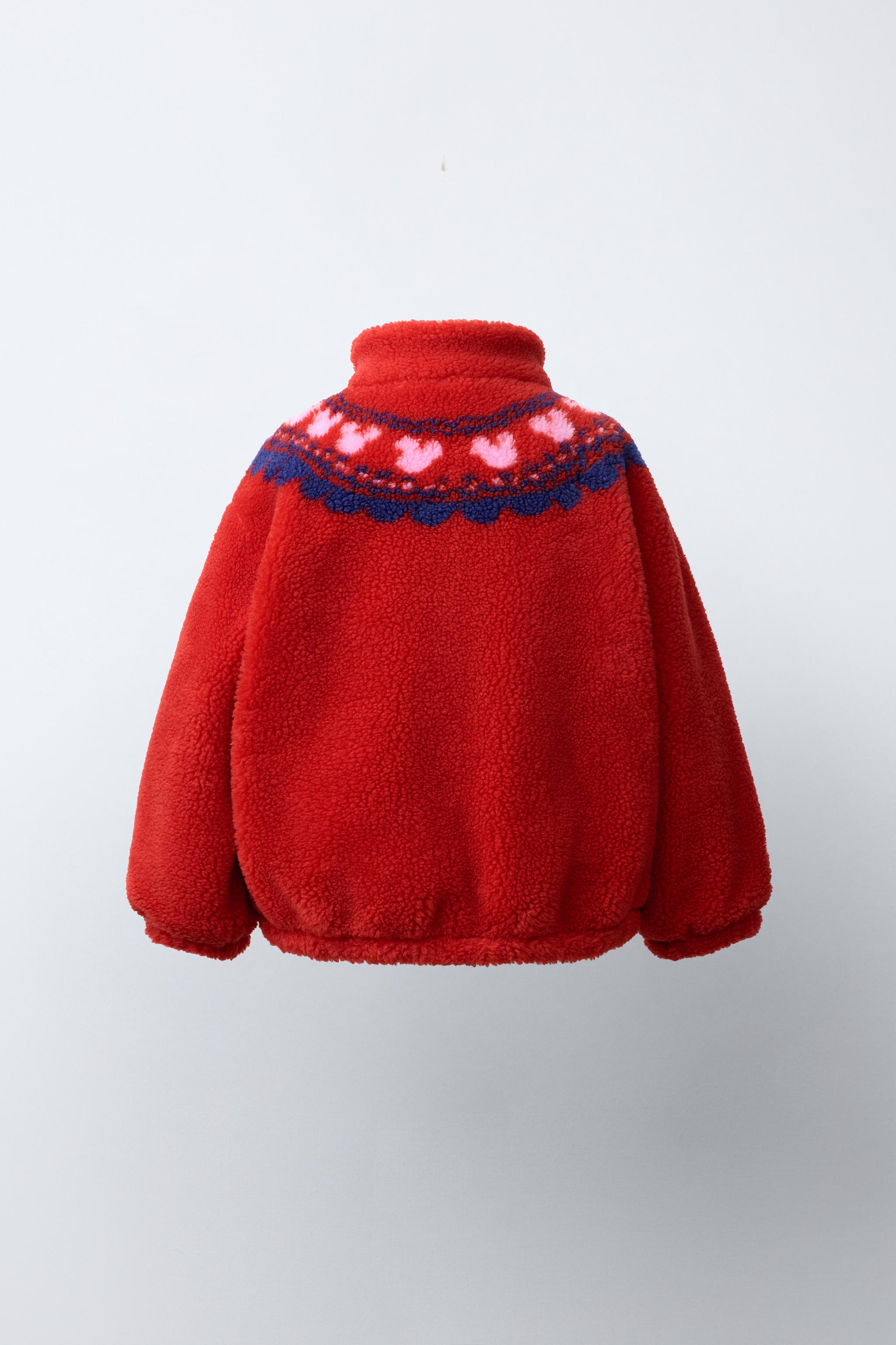 BLOUSON EFFET MOUTON IMPRIMÉ