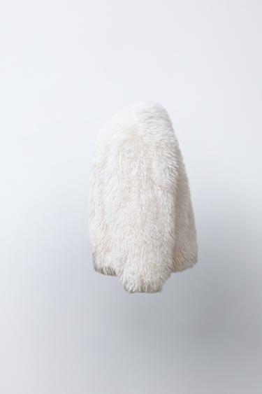 VESTE EFFET FOURRURE - Blanc de Zara - Image 2