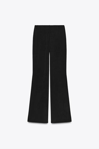 FLOWING FLARE TROUSERS - Black by Zara - Image 0