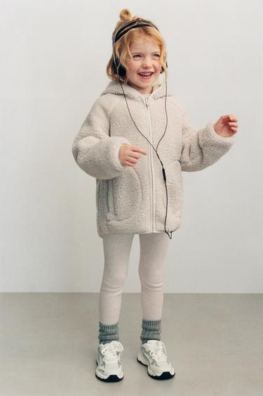 FAUX SHEARLING JACKET WITH HOOD - Ecru by Zara