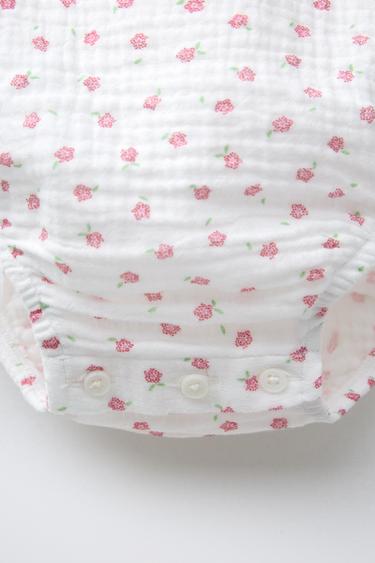 FLORAL TEXTURED BODYSUIT - Oyster-white by Zara - Image 2