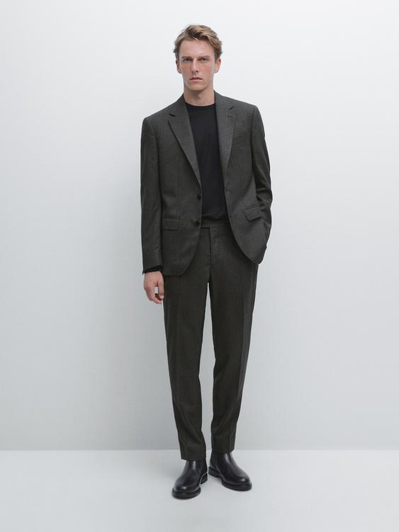 Wool suit trousers