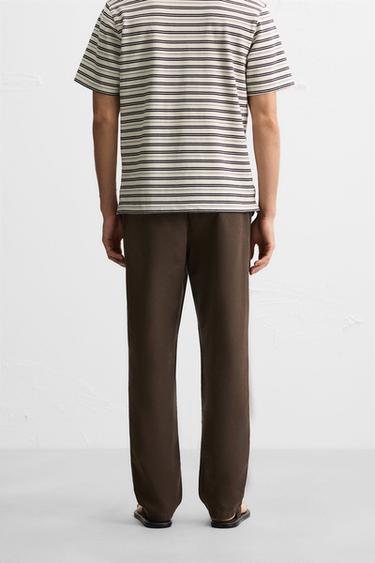 PANTALON CANVAS DÉLAVÉ - Sable de Zara - Image 2