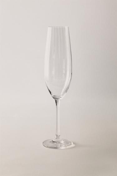 WAVE GLASS FLUTE GLASS — Transparent 2