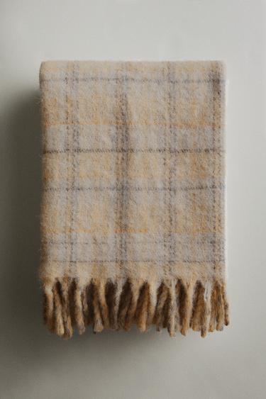 CHECK THROW - Grey by Zara - Image 4