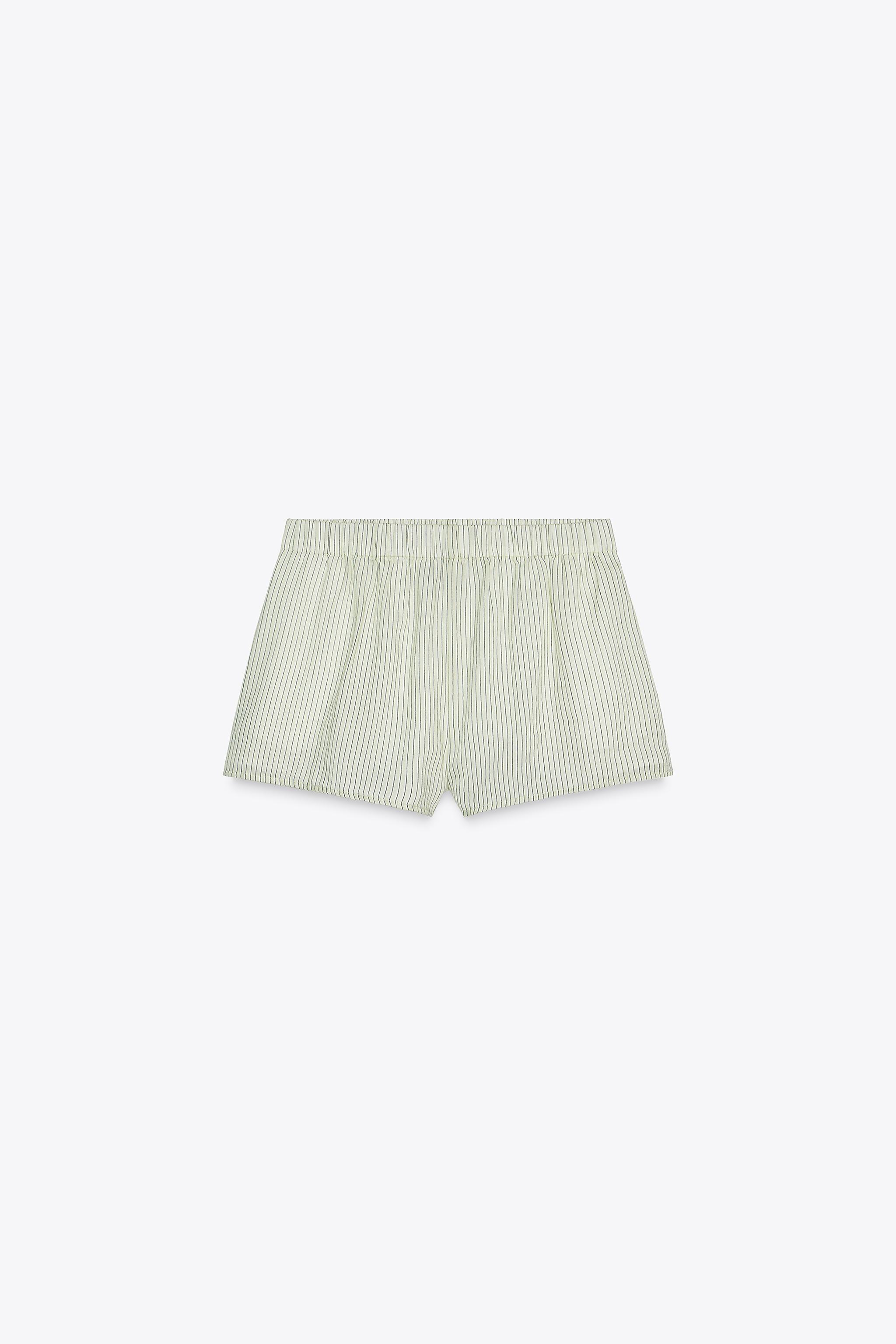 ZARA ガーゼパジャマショートパンツ 7200/412 ガーゼパジャマショートパンツ - ウォーターグリーン | ZARA