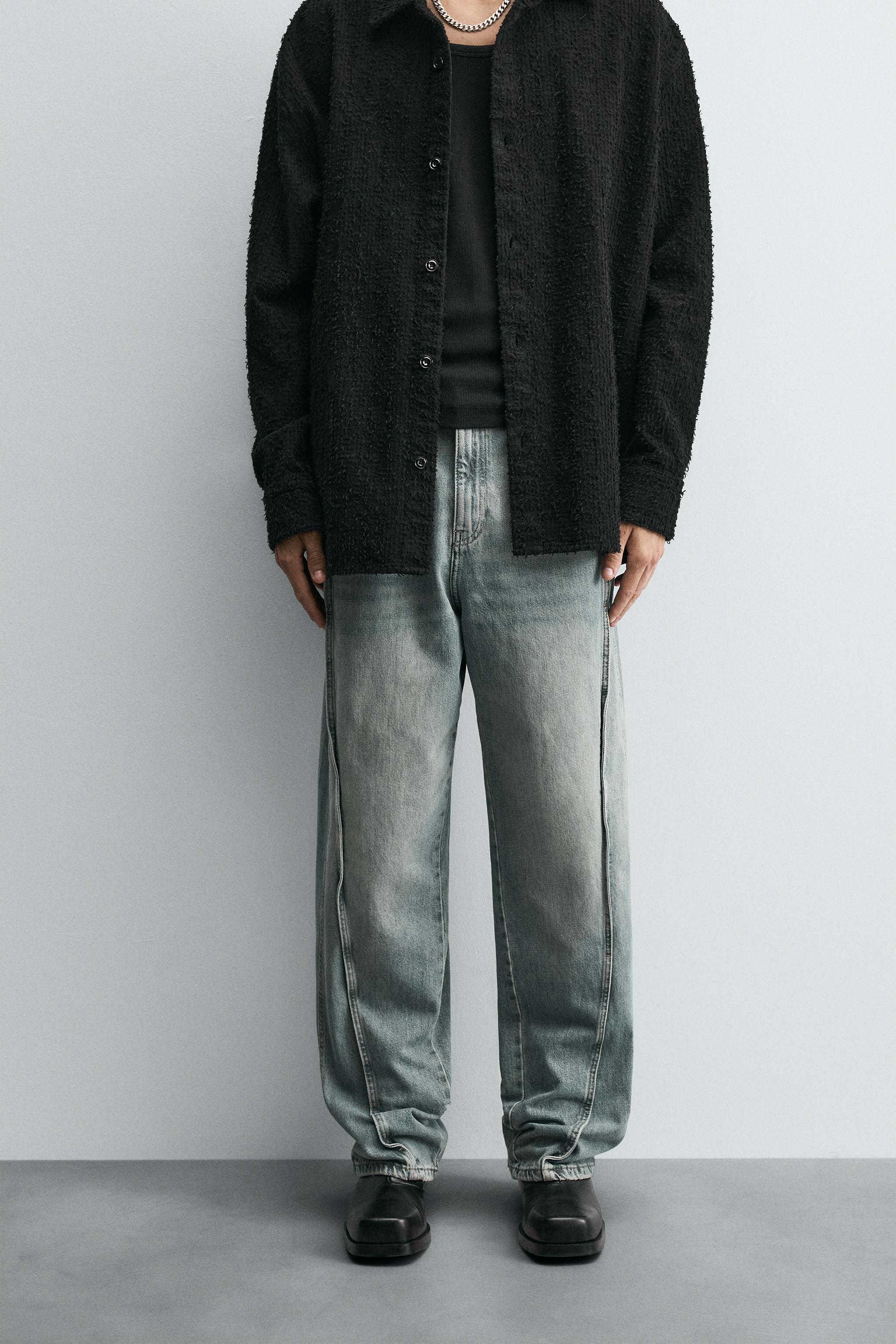 BAGGY FIT JEANS WITH SEAMS