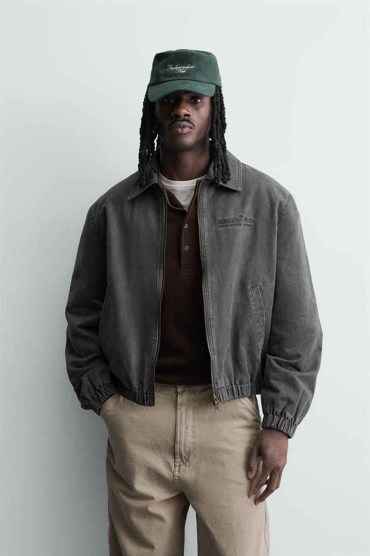 ZARA WASHED FAUX SUEDE JACKET