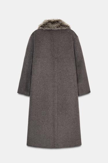 Zara ZW COLLECTION LIMITED EDITION WOOL BLEND COAT - Taupe gray