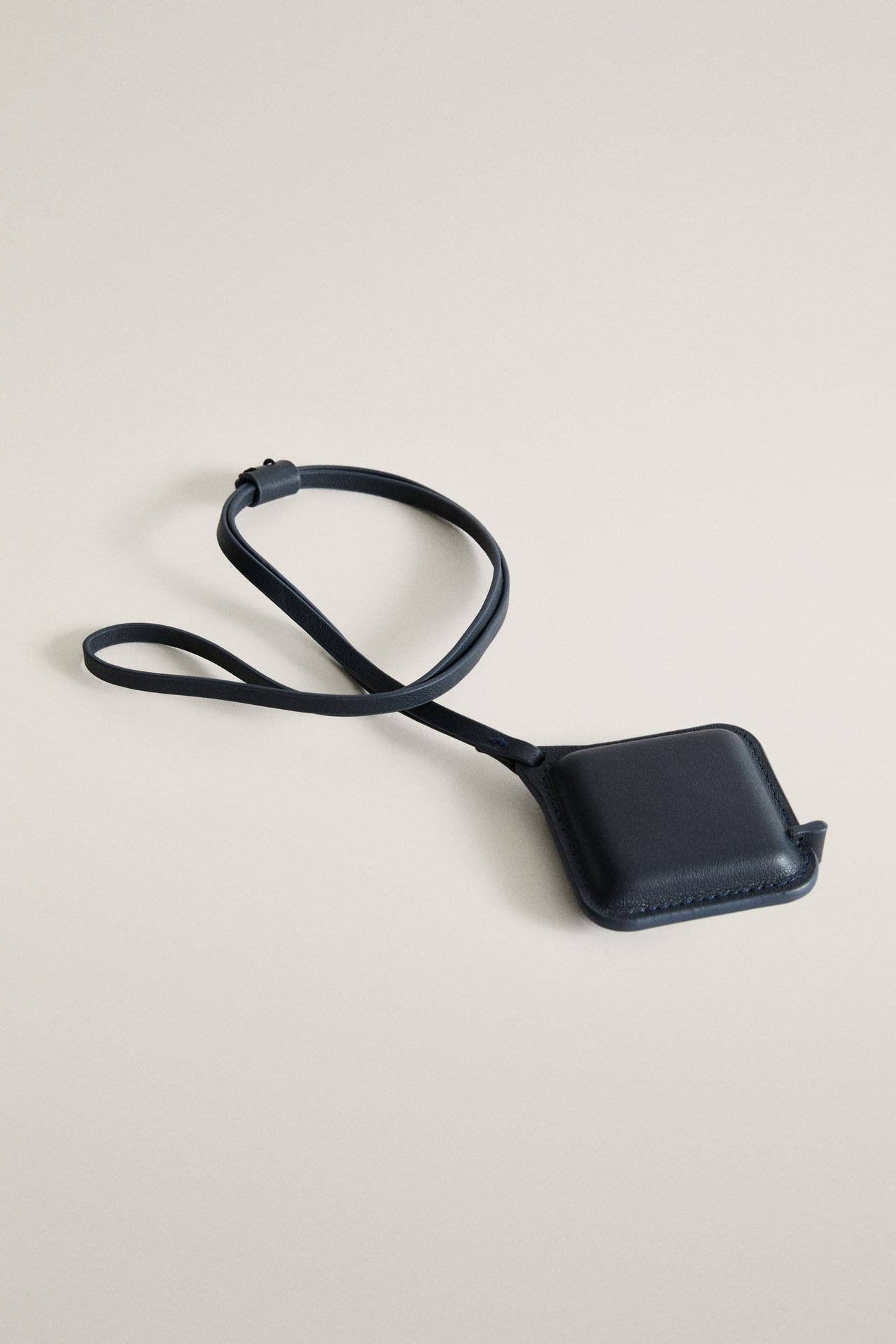 BLUE LEATHER MEASURING TAPE — Blue