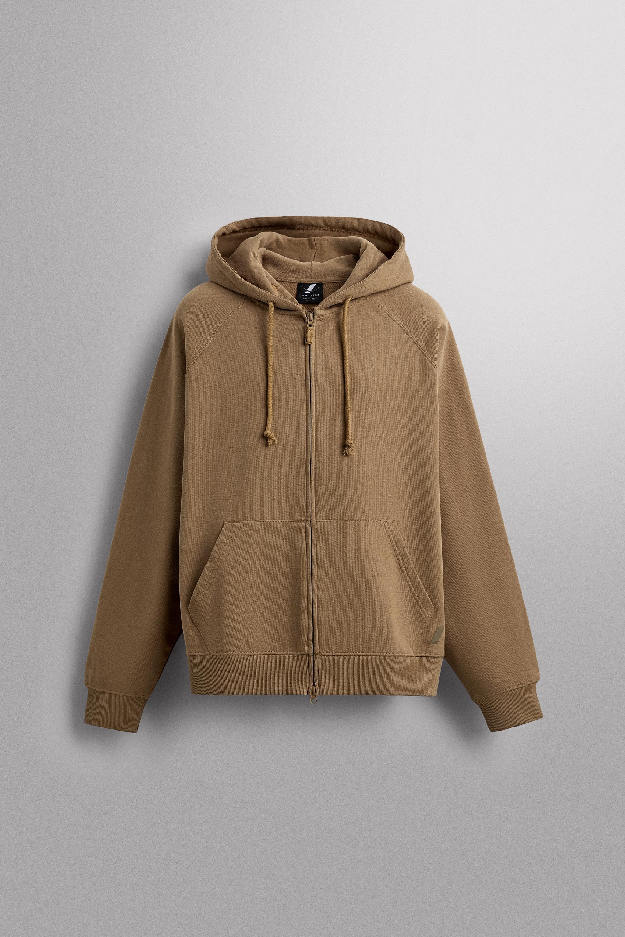トップス SOL soonerorlater Zip Hoodie Brown L Men'S Classic Fleece Full Zip Hoodie Loose Fit Midweight