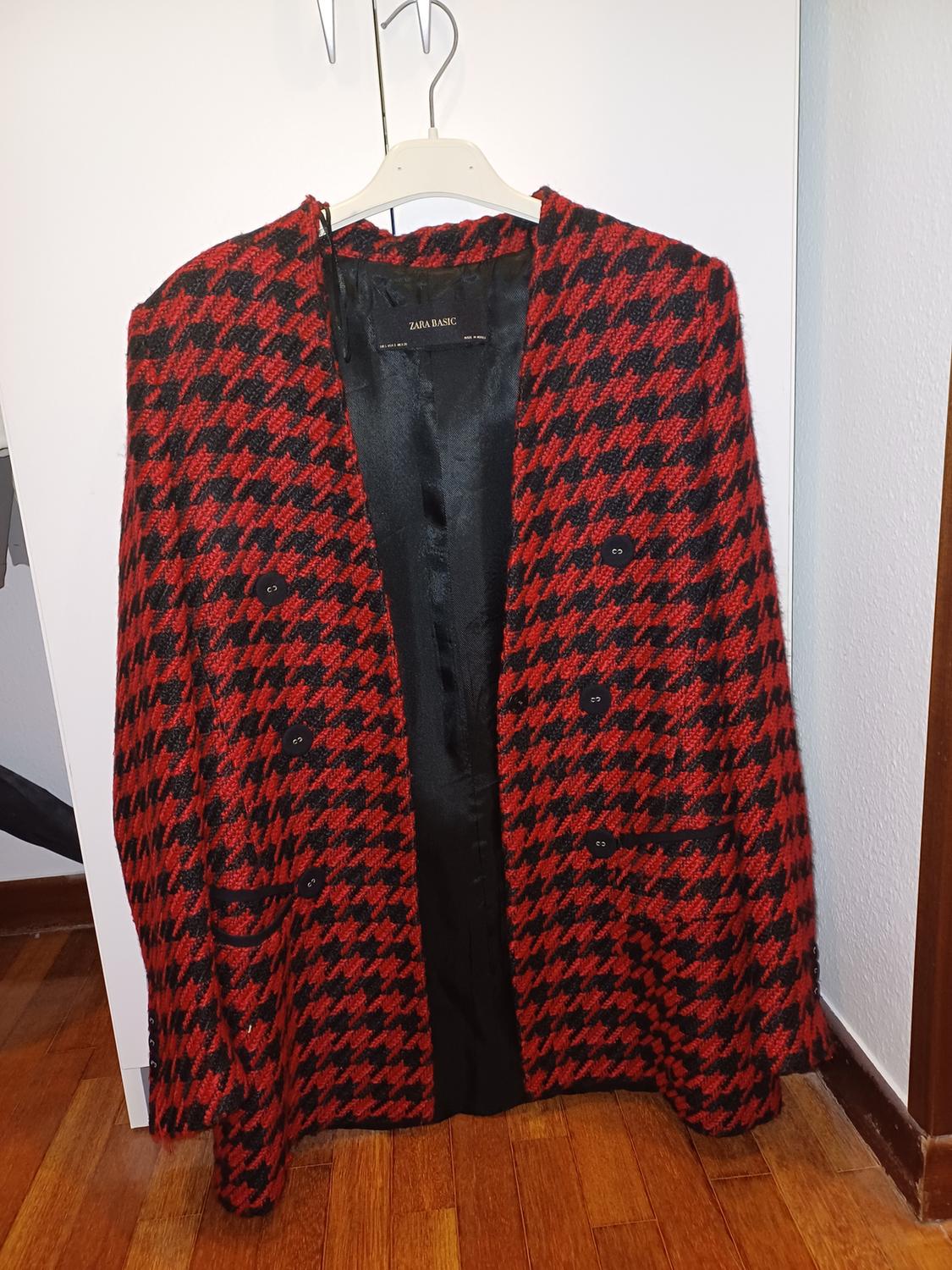 LONG HOUNDSTOOTH BLAZER