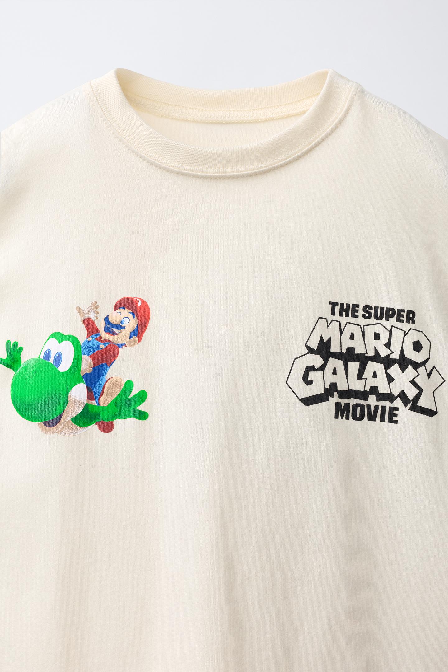 Детская футболка Zara Mario Bros.™ © Nintendo Print, цвет: Экрю — фото 3