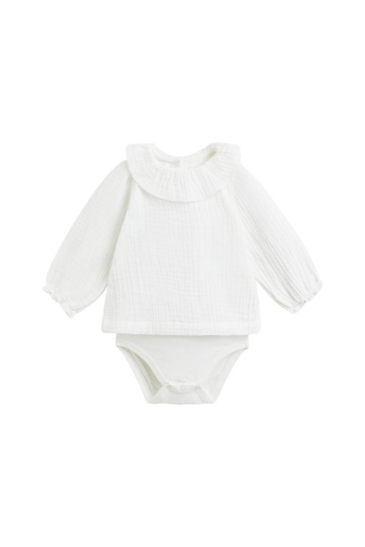 BODY NEONATO GARZA Bianco sporco ZARA Italia Italy