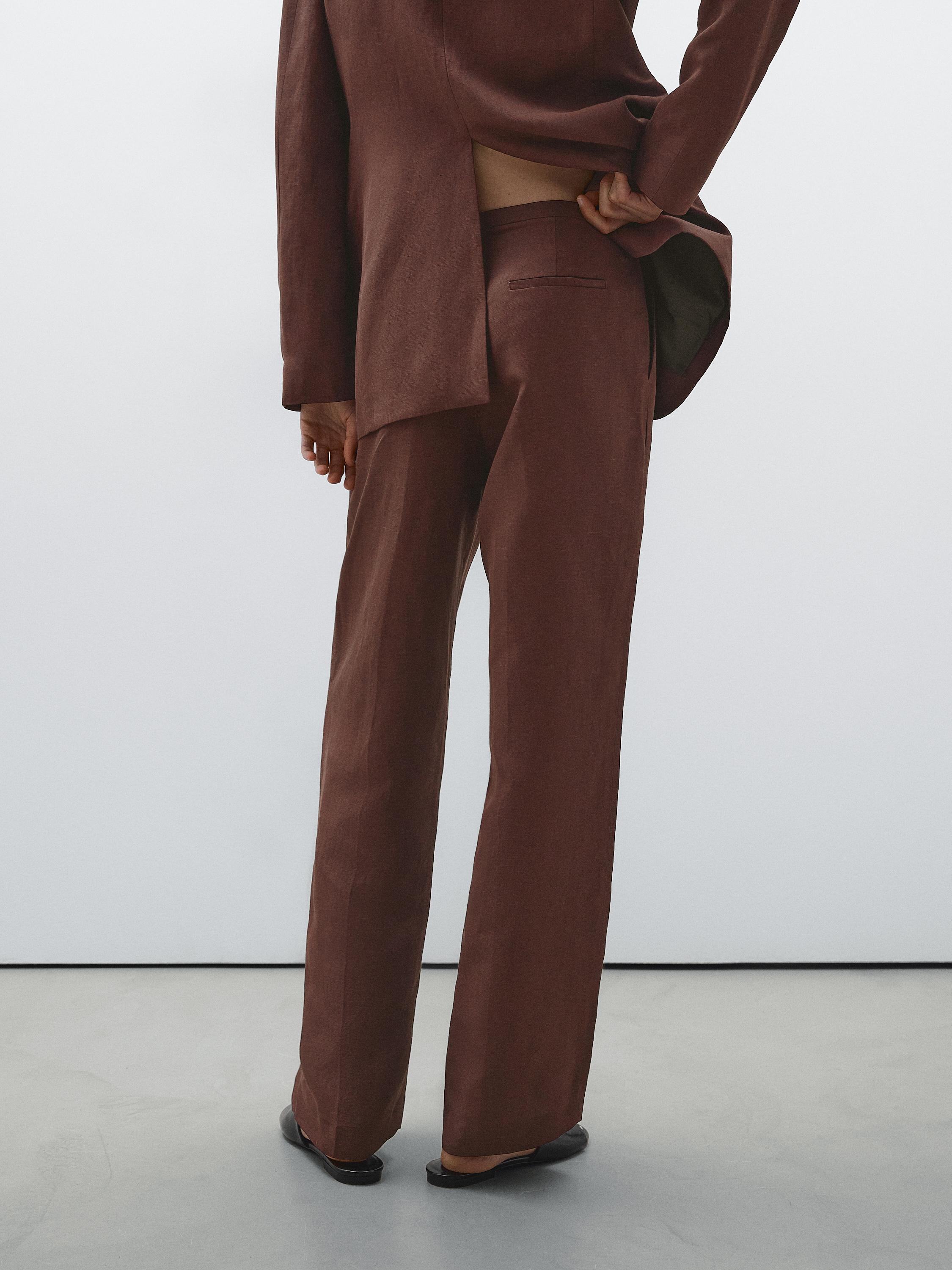 Straight-leg linen blend trousers - various | ZARA United States