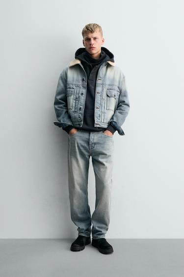 JEANS STRAIGHT FIT SELVEDGE X SR_A - Zara의 미디움 블루 - 이미지 0