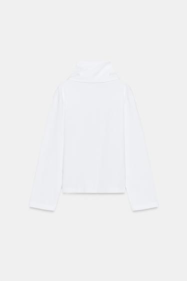 HEAVY COTTON BOW T-SHIRT - White by Zara - Image 9