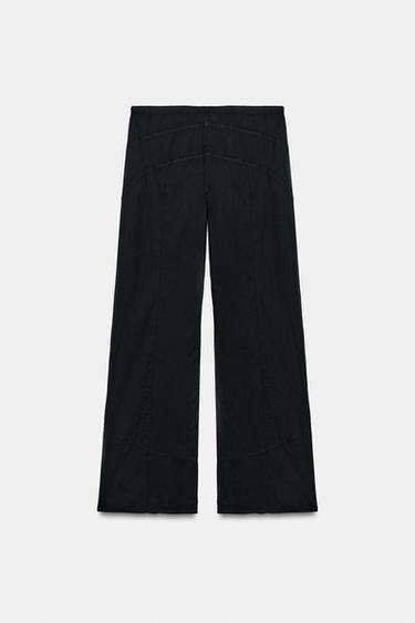FLOWING TROUSERS WITH SEAM DETAILS - Black by Zara - Image 7