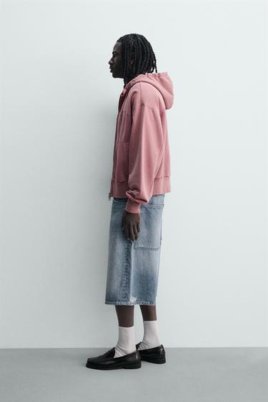 BAGGY FIT DENIM BERMUDA SHORTS - Blue by Zara - Image 3