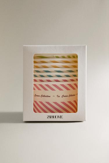 LOT POTS À GLACE RAYURES (LOT DE 8) - Vert / Bleu de Zara - Image 4