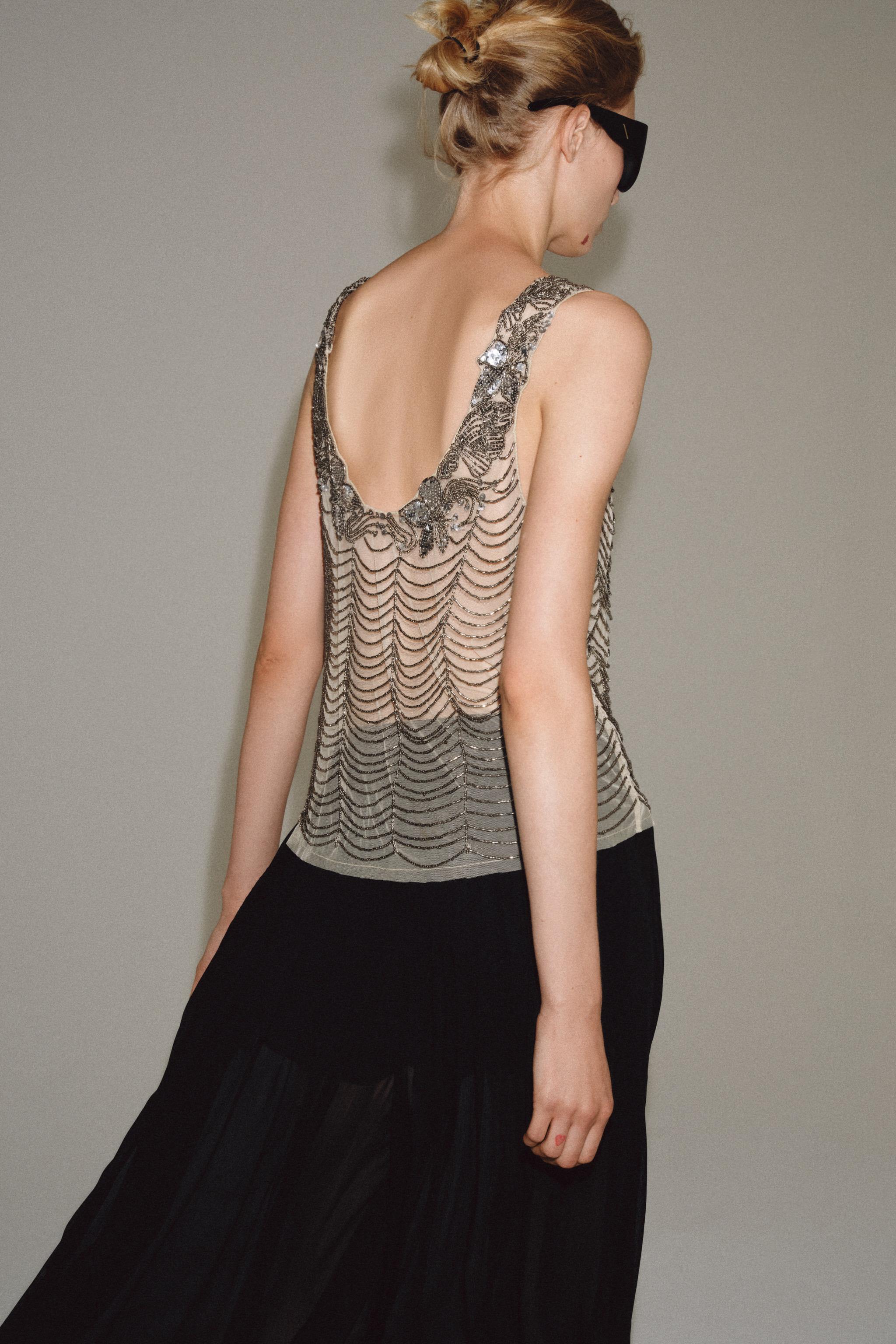 Zara ZW COLLECTION BONCUKLU TOP görsel 3