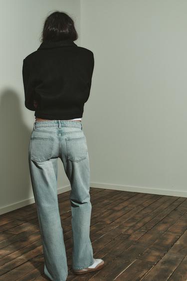 JEAN TRF WIDE LEG TAILLE BASSE - Bleu délavé de Zara - Image 3