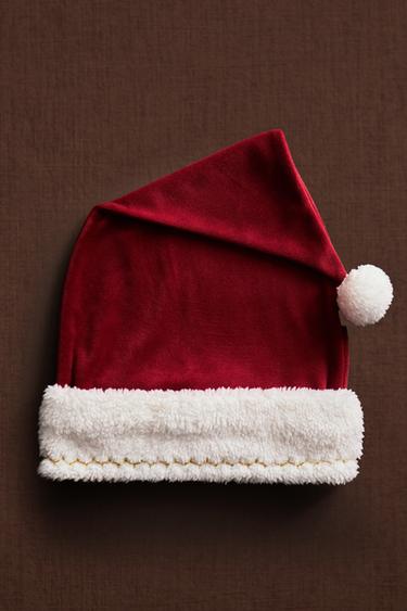 CHILDREN'S CHRISTMAS FATHER CHRISTMAS HAT - أحمر الخاص بـ Zara