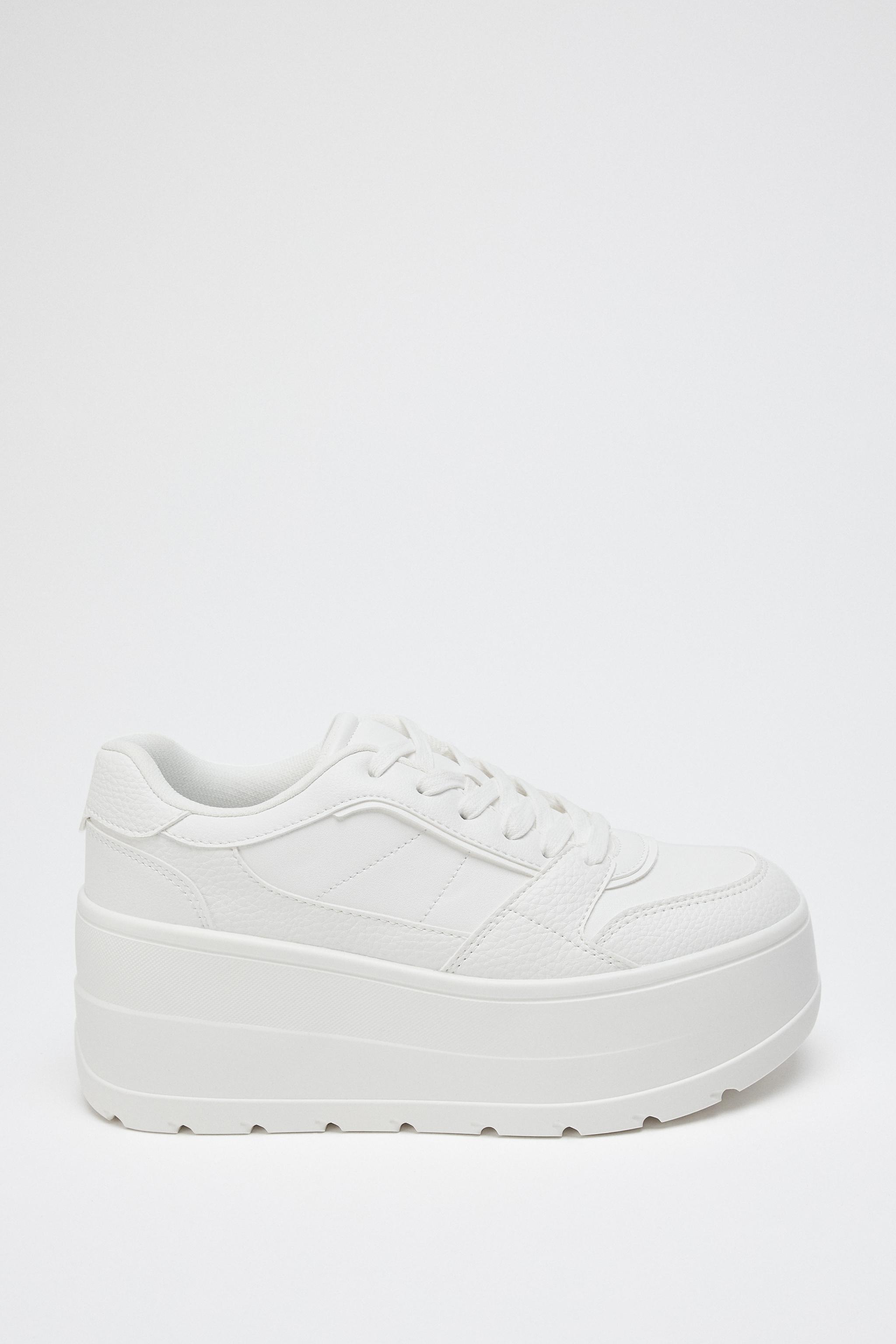 TENIS PLATAFORMA Blanco ZARA Mexico - Main Image