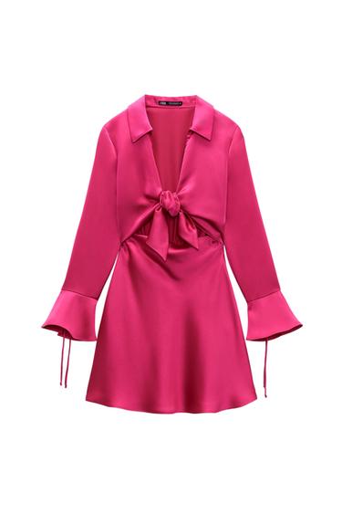 SATIN EFFECT MINI DRESS