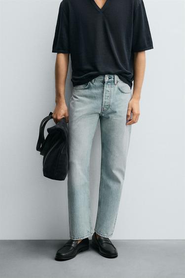 Zara REGULAR FIT JEANS - Light blue