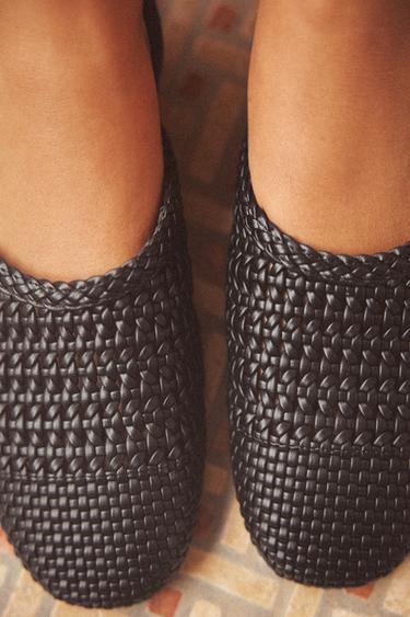 BRAIDED SLINGBACKS - Black by Zara - Image 1