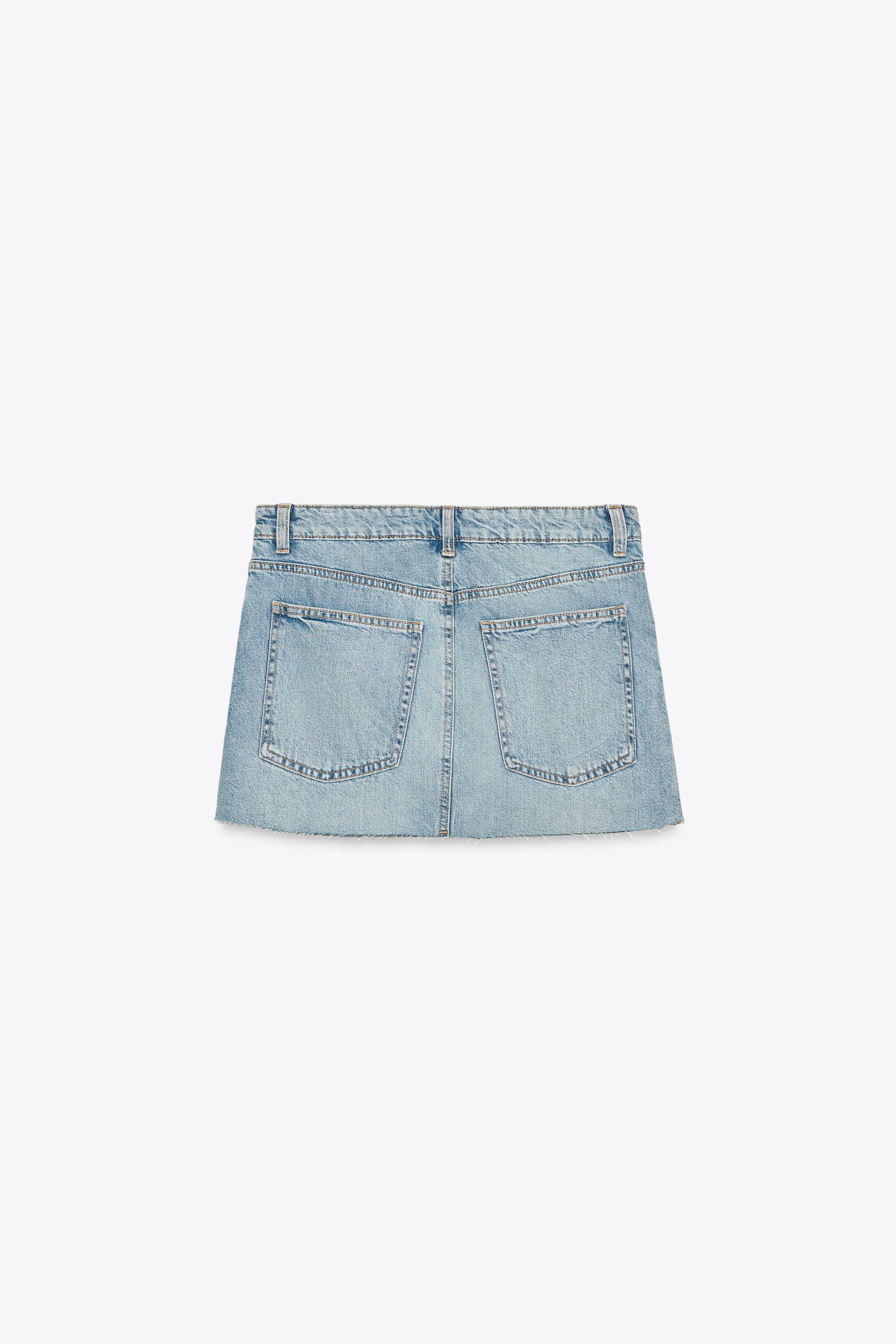 ZARA 新品 完売 アニマル柄TRFデニムミニスカート XSサイズ